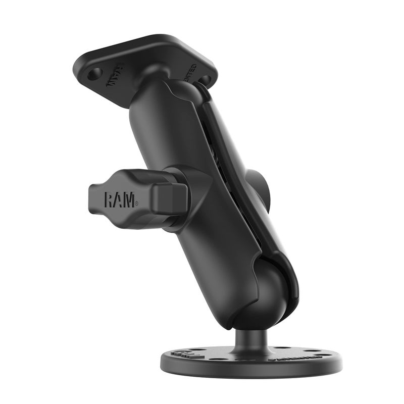 RAM Mounts RAM-B-138U Double Ball Drill-Down Mount with Diamond Plate with Medium Arm - Image 4